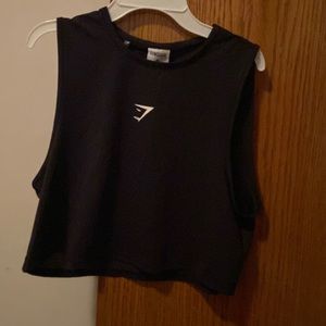 Gymshark Black Loose Crop Top